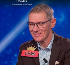L'Eredità 14 dicembre 2025, grande sfida tra Stefano e Marcello: Ghigliottina, chi ha vinto, parola vincente 1