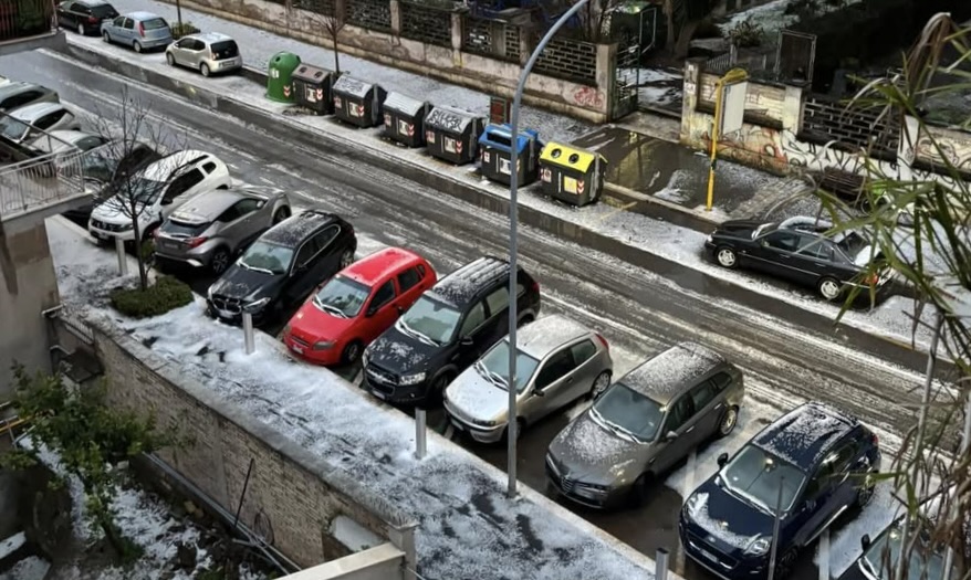 Grandine a Roma: strade imbiancate in diversi quartieri (VIDEO) 1