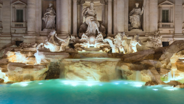 fontana di trevi a pagamento