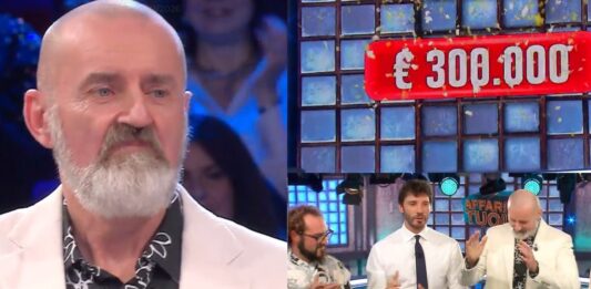 Affari Tuoi 20 febbraio, Giuliano da Carpi trova il pacco nero e festeggia: quanto ha vinto ieri