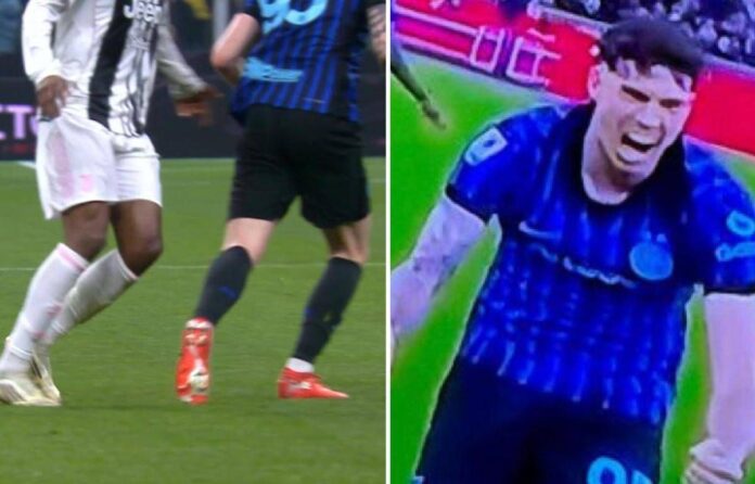 Inter-Juve, Kalulu espulso nel primo tempo: Bastoni ‘vola’ e esulta