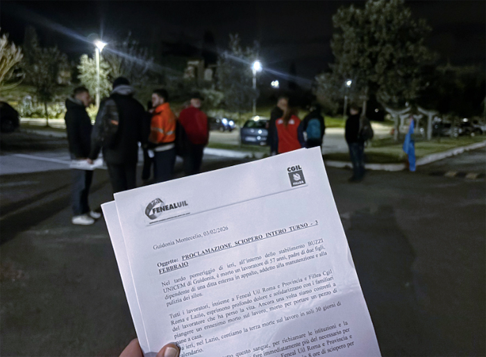 Operaio ucciso dal cemento alla Buzzi Unicem di Guidonia: rabbia e dolore dei lavoratori in sciopero dall'alba (FOTO) 2