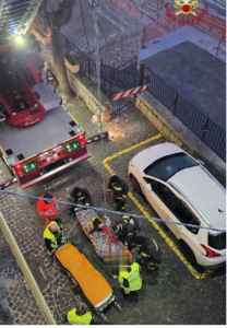 Intervento in acrobazia dei vigili del fuoco a Cineto Romano: in salvo paziente bariatrico 1