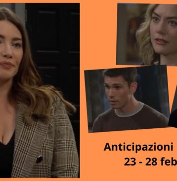 Beautiful, anticipazioni 23-28 febbraio: Hope contro Steffy, test di paternità per Bill