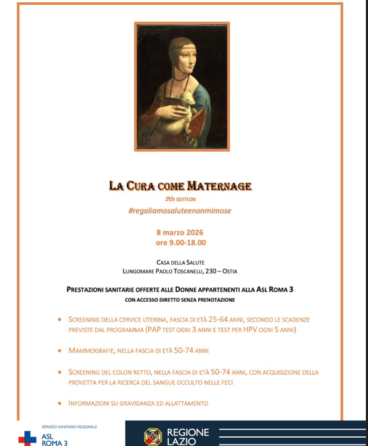 Festa della Donna e prevenzione: screening gratuiti con ASL Roma 3 e AS Roma ad Ostia 1
