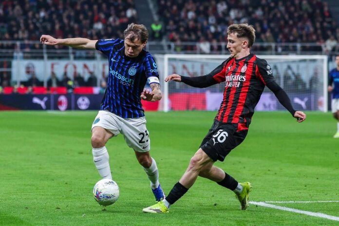 Milan-Inter, proteste nerazzurre per possibile rigore. Chivu a Saelemaekers: “Sicuro di non averla toccata?”
