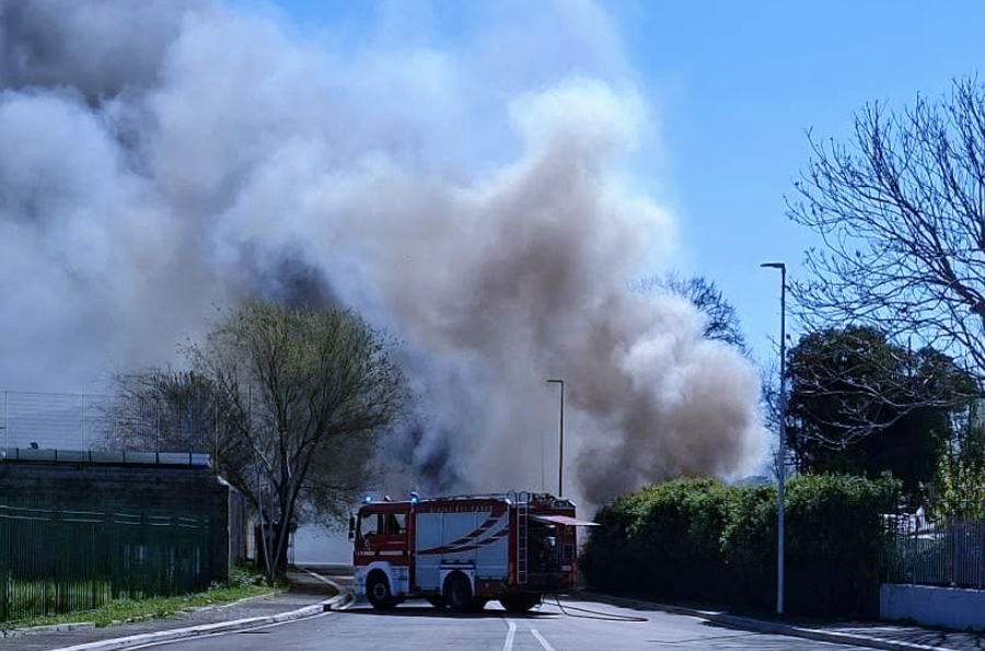 Emergenza incendio a Valco San Paolo: fiamme e fumo nero tossico a ridosso del Centro Federale (FOTO e VIDEO) 2 Emergenza incendio a Valco San Paolo: fiamme e fumo nero tossico a ridosso del Centro Federale (FOTO e VIDEO) 2