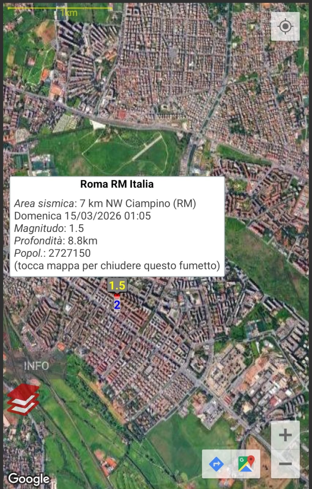 Terremoto di magnitudo 1.9 a Roma: scossa avvertita in diversi quartieri 4
