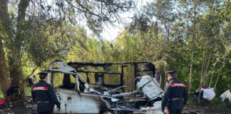Incendio della roulotte