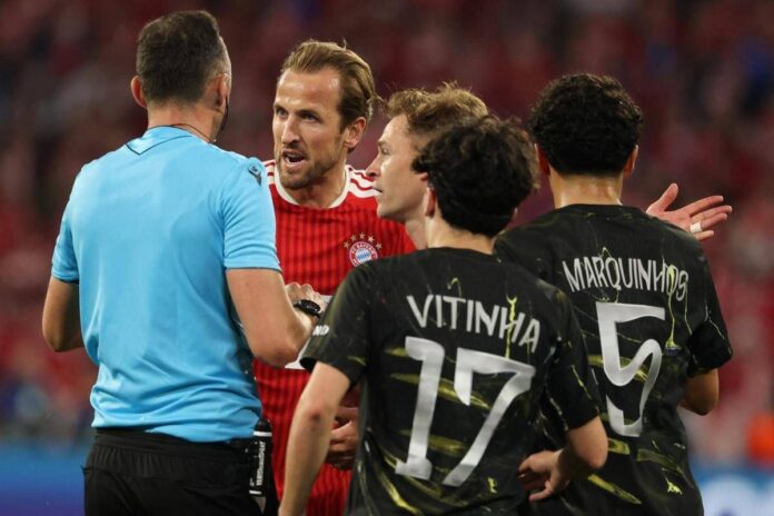 Mendes rischia espulsione, Kompany chiede un rigore: caos in Bayern Monaco-Psg