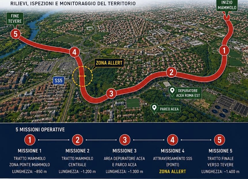 Alessandro Giannetti, droni e volontari sull’Aniene: ultime ricerche da Ponte Mammolo al Tevere (VIDEO) 1 Alessandro Giannetti, droni e volontari sull’Aniene: ultime ricerche da Ponte Mammolo al Tevere (VIDEO) 1