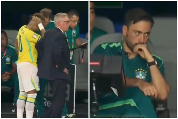 Brasile, Ancelotti fa entrare Neymar e il figlio Davide scuote la testa – Vide