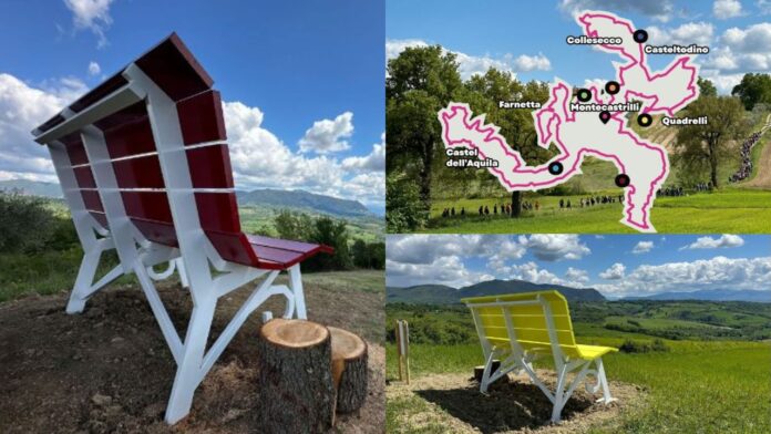 Cammino delle Panchine Giganti, itinerario con vista sul cuore dell'Umbria: tappe, colori, distanze, info utili