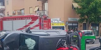 Incidente a Ciampino, più veicoli coinvolti: intervengono Vigili del Fuoco