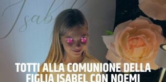 Totti alla festa della comunione della figlia con Noemi