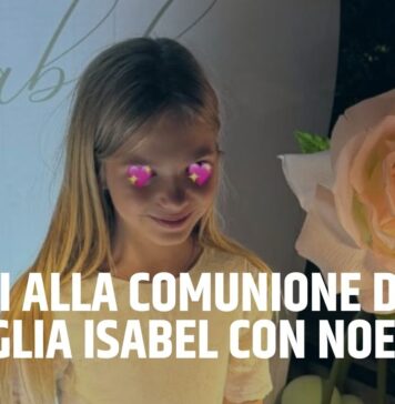 Totti alla festa della comunione della figlia con Noemi