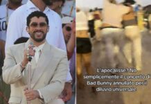 Bomba d’acqua a Milano, interrotto concerto di Bad Bunny: spettatori feriti