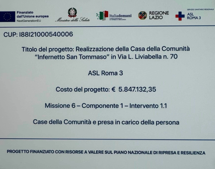 Nuovi servizi sanitari e ambulatori: la Casa di Comunità dell'Infernetto diventa realtà 1