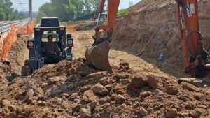 Ferrovia Roma-Lido, lavori a pieno regime per nuova stazione Giardino di Roma (video e foto)