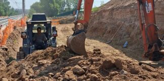 Ferrovia Roma-Lido, lavori a pieno regime per nuova stazione Giardino di Roma (video e foto)