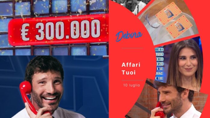 Affari Tuoi, puntata del 9 luglio: quanto ha vinto Debora da Gubbio. E spunta il “pesce-spara”