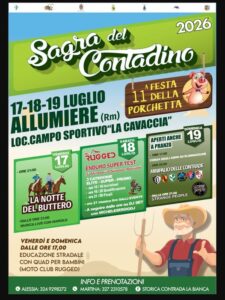 Sagre a Roma e nel Lazio dal 17 al 19 luglio 2026: gnoccacci, cordicelle, trippa e pera spadona 1
