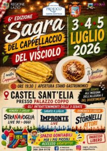 Sagre dal 3 al 5 luglio vicino Roma e nel Lazio: ciciotti, stringozzi, maccaroni e ciammelle 3