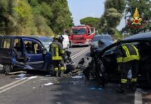 Incidente frontale sull’Appia: un morto e due feriti gravi