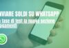 Inviare soldi su whatsapp Canale 10