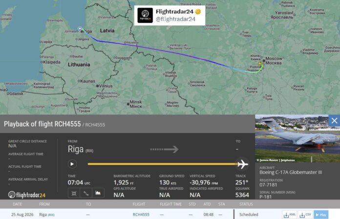 Russia, media: aereo militare Usa atterrato a Mosca, dal Cremlino nessuna informazione