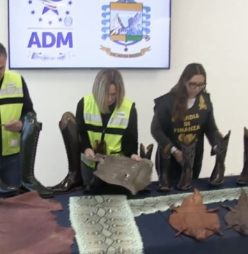 Sequestrati da Adm e Guardia di Finanza manufatti prodotti con pelli di specie protette: scarpe e accessori di squalo, pitone e coccodrillo spacciati nei documenti doganali per comuni stivali da cowboy