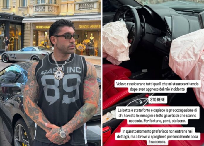 Steven Basalari, l’incidente con la Ferrari: “La botta è stata forte, ma sto bene”