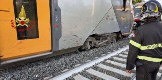 Momenti di paura all'alba alla stazione di Piana Bella per un treno deragliato a Montelibretti dopo l'impatto con due mucche. Non si registrano feriti