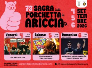 Sagra della porchetta di Ariccia, tutte le novità dell'edizione 2026: uscito il programma ufficiale 2