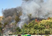 Incendio a monte ciocci