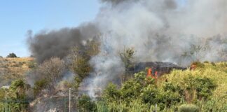 Incendio a monte ciocci
