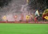 Saluti romani in curva Sud durante Roma-Atalanta all’Olimpico: 14 identificati