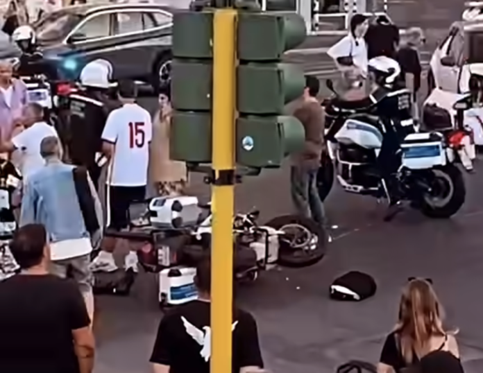 L'episodio ha coinvolto un motociclista del Gruppo GPIT, impegnato nel dispositivo per la partita Roma-Atalanta. Lo scontro tra auto e moto della Polizia Locale prima dell'incontro