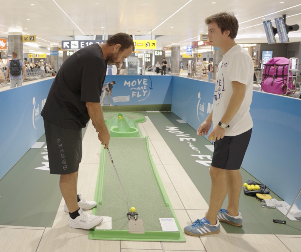 Debutta nei terminal dello scalo romano il nuovo progetto "Move and Fly" promosso da ASI e ADR: aree attrezzate e istruttori per fare attività sportiva in attesa del volo