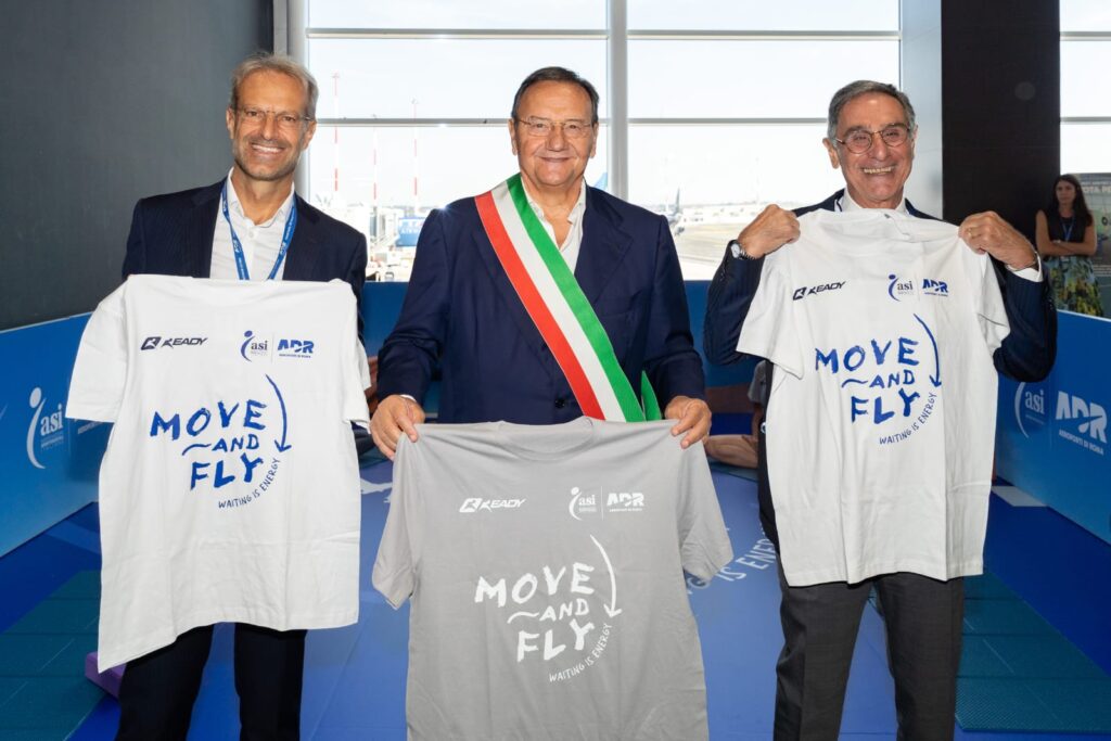 Debutta nei terminal dello scalo romano il nuovo progetto "Move and Fly" promosso da ASI e ADR: aree attrezzate e istruttori per fare attività sportiva in attesa del volo