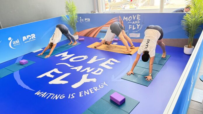Debutta nei terminal dello scalo romano il nuovo progetto "Move and Fly" promosso da ASI e ADR: aree attrezzate e istruttori per fare attività sportiva in attesa del volo