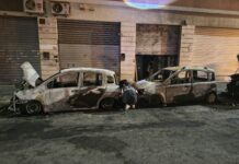 Auto in fiamme Colli Albani