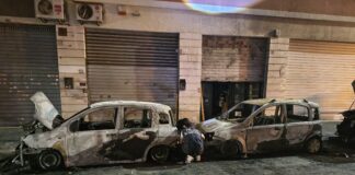 Auto in fiamme Colli Albani