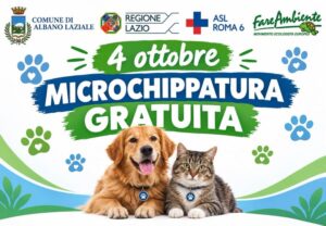 Microchip gratis di cani e gatti ad Albano Laziale: quando e dove 1