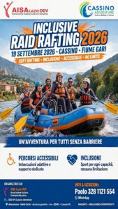Inclusive Raid Rafting 2026 a Cassino: sport, solidarietà e inclusione contro le sindromi atassiche