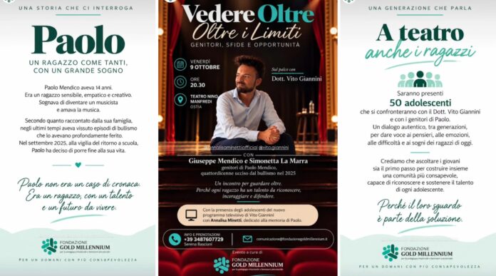 Locandina di Vedere Oltre con Vito Giannini al Teatro Nino Manfredi di Ostia