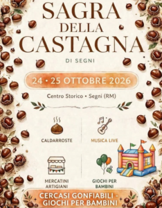 Sagre a Roma e nel Lazio dal 23 al 25 ottobre 2026: dal fallone al pizzocchio, passando per zazzicchie e castagne 6