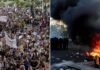 Studenti in piazza in tutta la Francia, scontri a Parigi: manifestanti lanciano pietre, polizia risponde con lacrimogeni