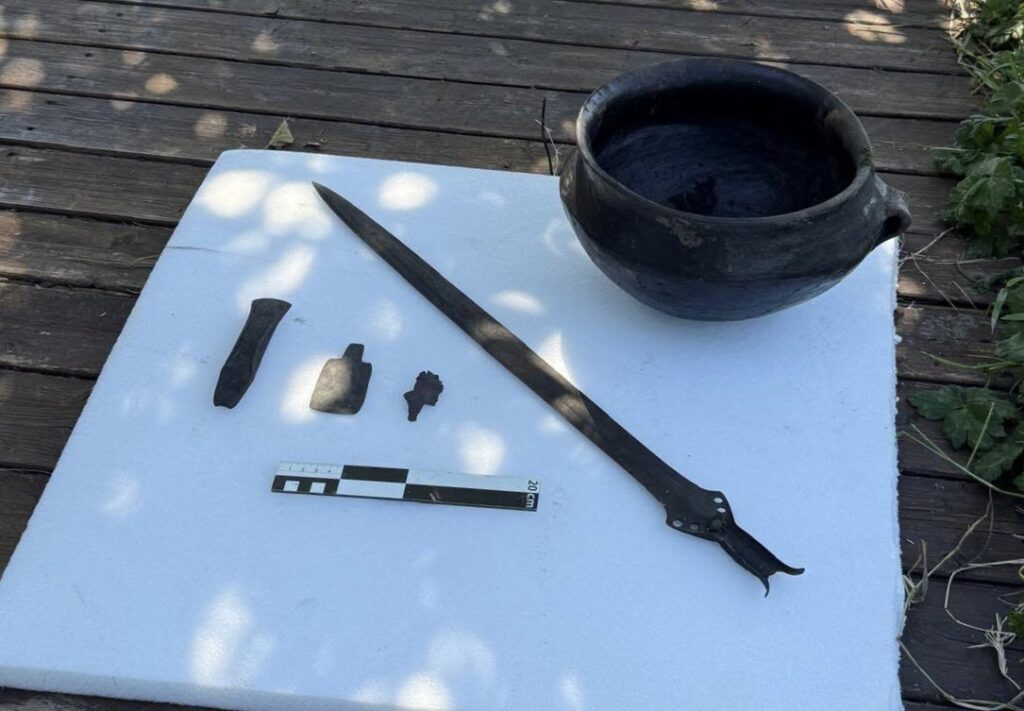 Lago di Mezzano, riemerge una spada di 3.000 anni fa: decisivo l'intervento dei Carabinieri Subacquei di Roma (FOTO) 1